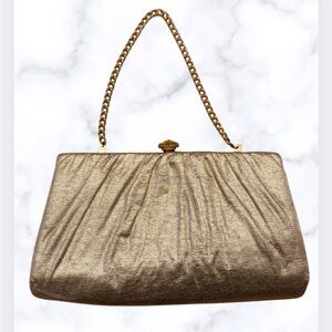 Vintage Gold Chain Handle Clutch